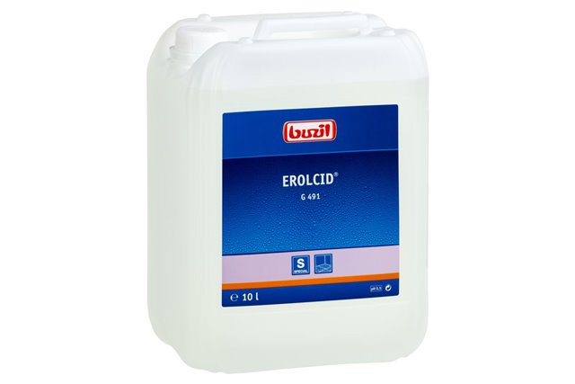 G491 EROL CID o kwaśnym pH do czyszczenia gruntownego i intensywnego doczyszczania mikroporowatych, pojemność 10 l NBP618
