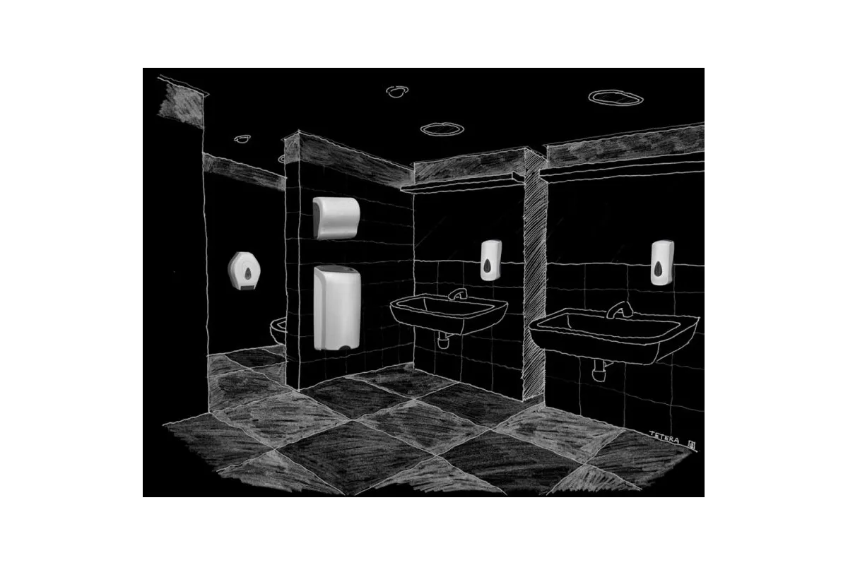 AUTOMATYCZNY BEZDOTYKOWY DOZOWNIK MYDŁA W PIANIE MERIDA UNIQUE AUTOMATIC GLAMOUR WHITE SPARK LINE DUH567