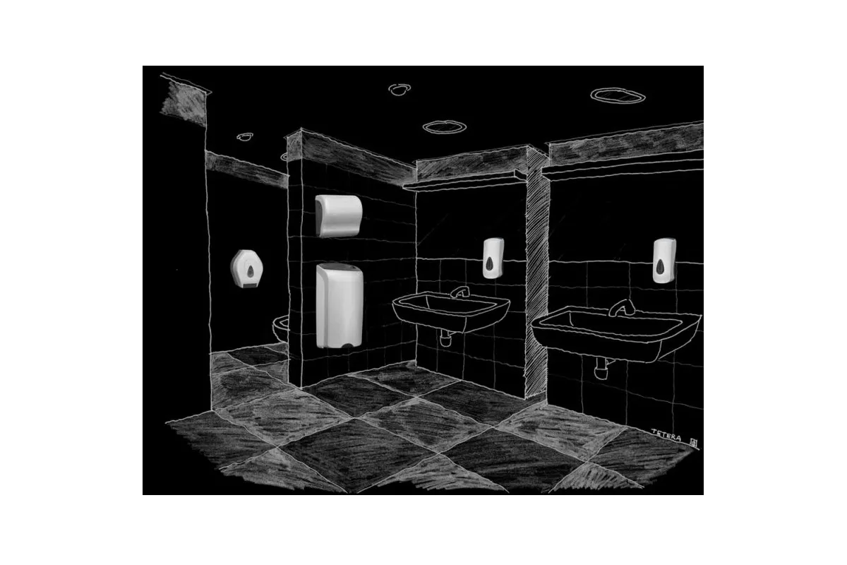 POJEMNIK NA PAPIER TOALETOWY MERIDA UNIQUE GLAMOUR WHITE SPARK LINE BUH267