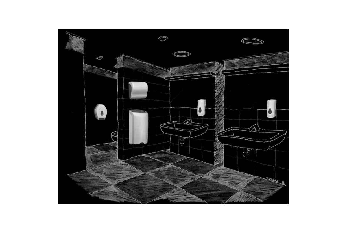 POJEMNIK NA PAPIER TOALETOWY W LISTKACH MERIDA UNIQUE GLAMOUR WHITE SPARK LINE BUH467