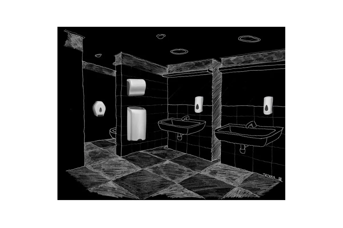 MECHANICZNY PODAJNIK RĘCZNIKÓW W ROLACH MERIDA UNIQUE LUX CUT GLAMOUR WHITE SPARK LINE CUH367