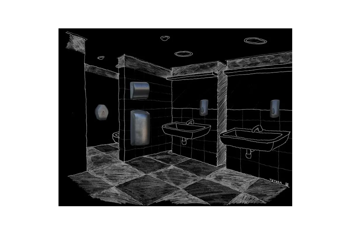 POJEMNIK NA PAPIER TOALETOWY MERIDA UNIQUE GLAMOUR BLACK SPARK LINE BUH269