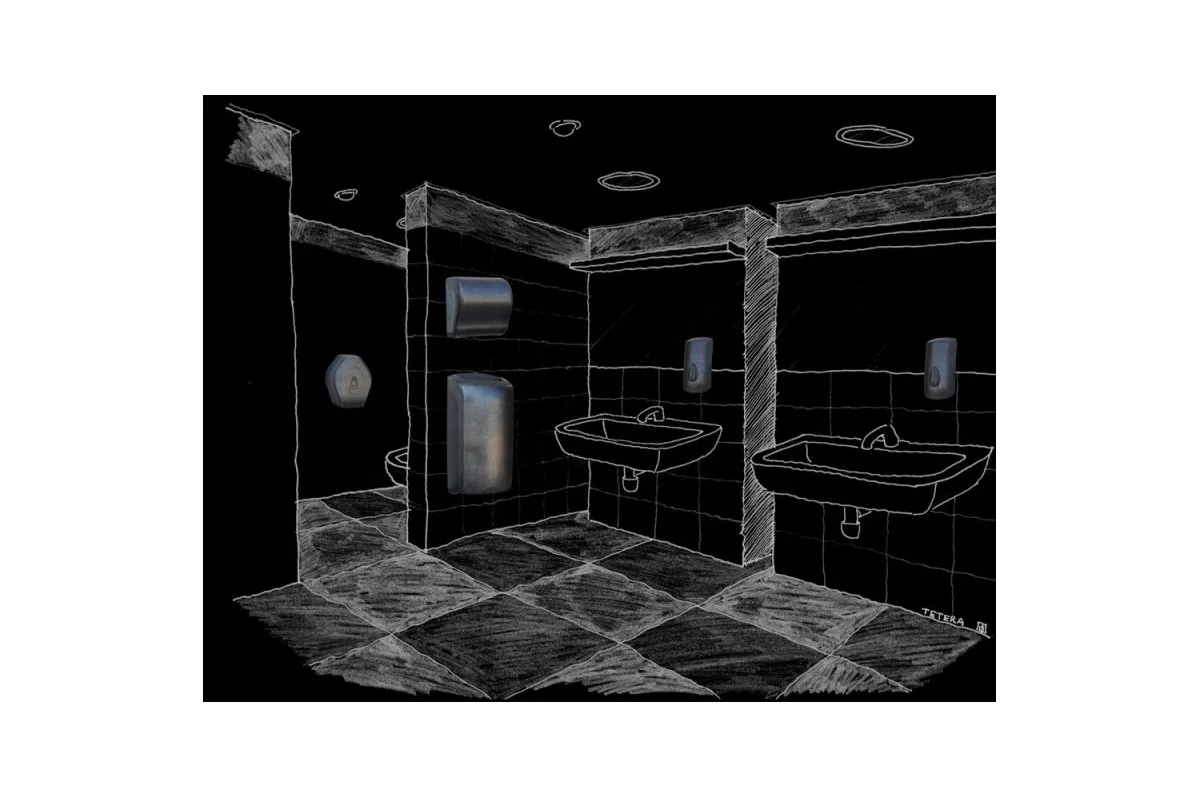 MECHANICZNY PODAJNIK RĘCZNIKÓW W ROLACH MERIDA UNIQUE SOLID CUT GLAMOUR BLACK SPARK LINE CUH370