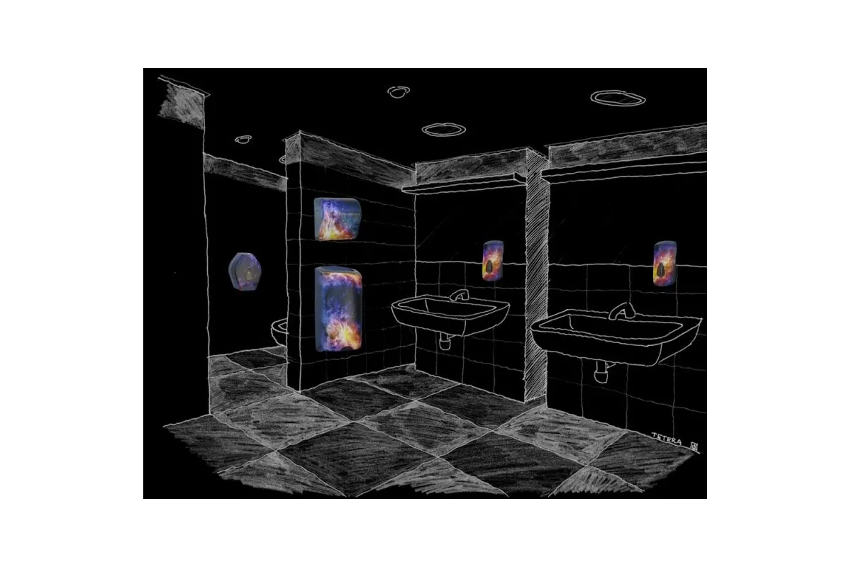 POJEMNIK NA PAPIER TOALETOWY W LISTKACH MERIDA UNIQUE MAGIC LINE BUH423