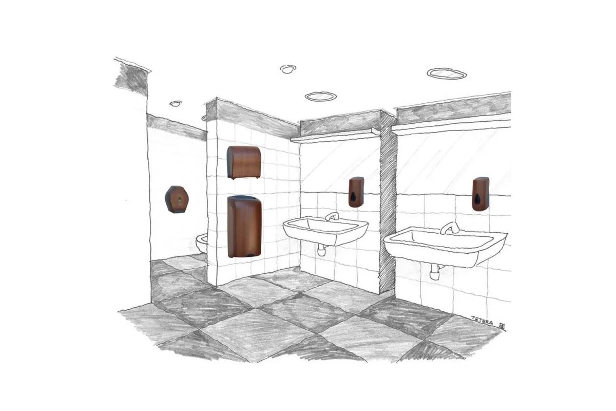 POJEMNIK NA PAPIER TOALETOWY W LISTKACH MERIDA UNIQUE ECO LINE BUH427