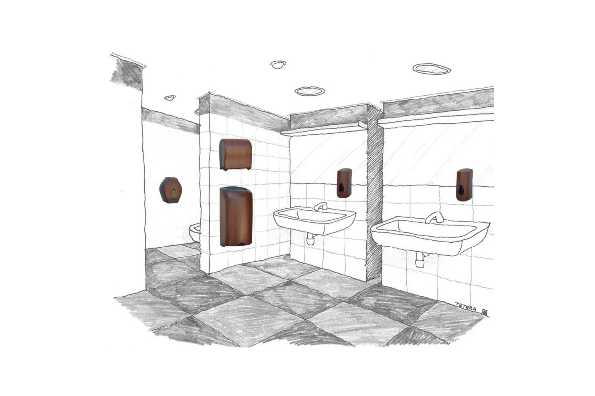 MECHANICZNY PODAJNIK RĘCZNIKÓW W ROLACH MERIDA UNIQUE SOLID CUT ECO LINE CUH328