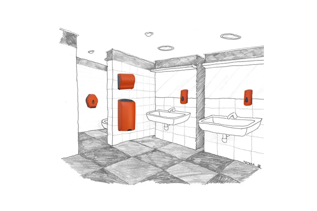 AUTOMATYCZNY BEZDOTYKOWY DOZOWNIK MYDŁA W PIANIE MERIDA UNIQUE AUTOMATIC ORANGE LINE DUO501