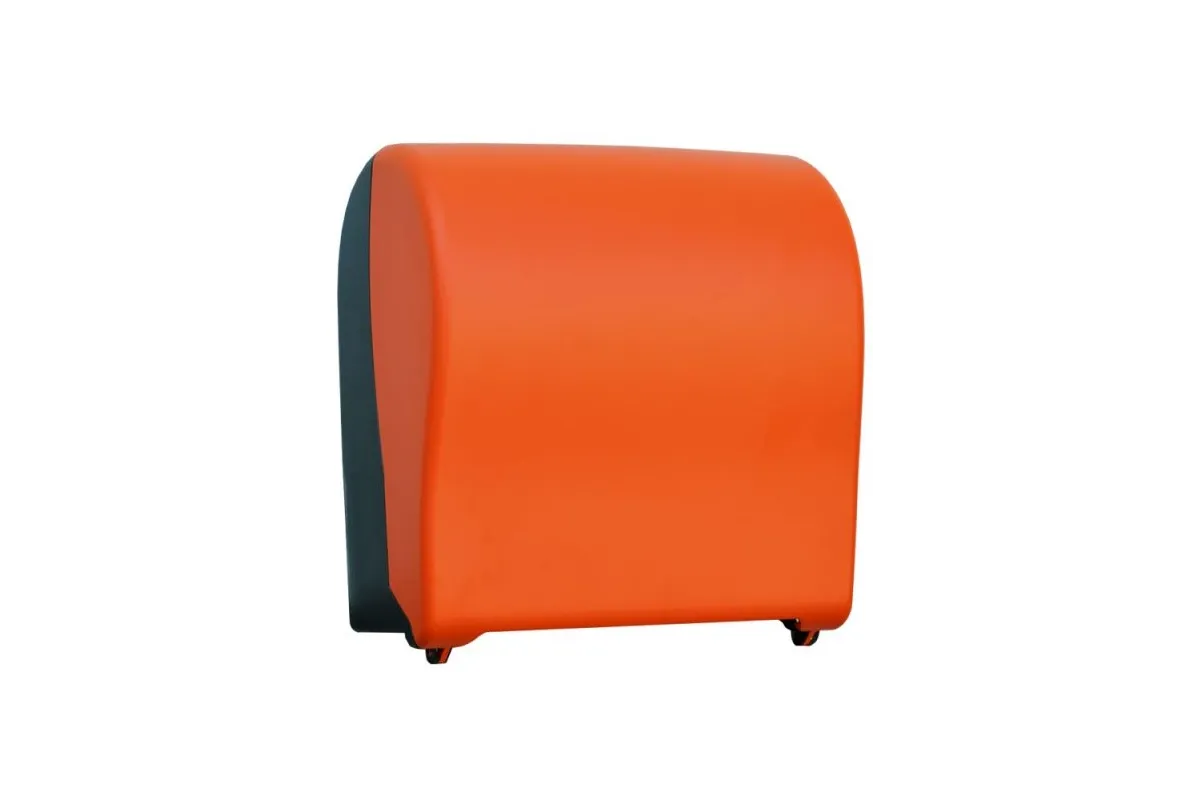 MECHANICZNY PODAJNIK RĘCZNIKÓW W ROLACH MERIDA UNIQUE SOLID CUT ORANGE LINE CUO302