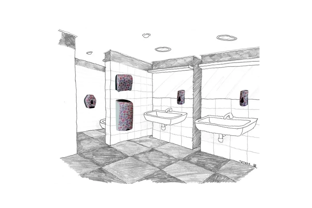 POJEMNIK NA PAPIER TOALETOWY W LISTKACH MERIDA UNIQUE JOY SPARK LINE BUH451