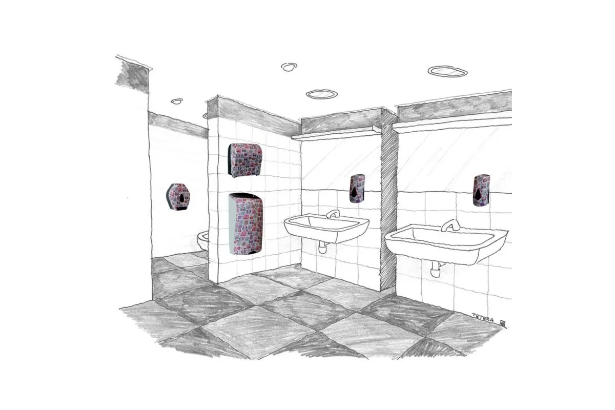 MECHANICZNY PODAJNIK RĘCZNIKÓW W ROLACH MERIDA UNIQUE SOLID CUT JOY SPARK LINE CUH352