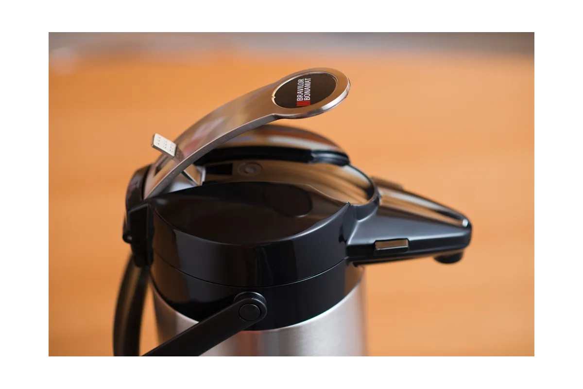 Termos Bravilor Airpot Furento pojemność 2,2 litra, wkład szklany, obudowa ze stali nierdzewnej