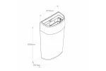 KOSZ OTWARTY WISZĄCY MERIDA COMO/ONE, POJEMNOŚĆ 40 LITRÓW, BIAŁY