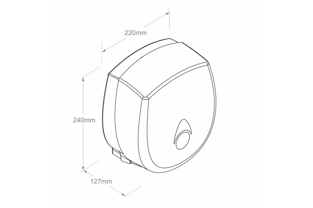 POJEMNIK NA PAPIER TOALETOWY MERIDA COMO, BIAŁY