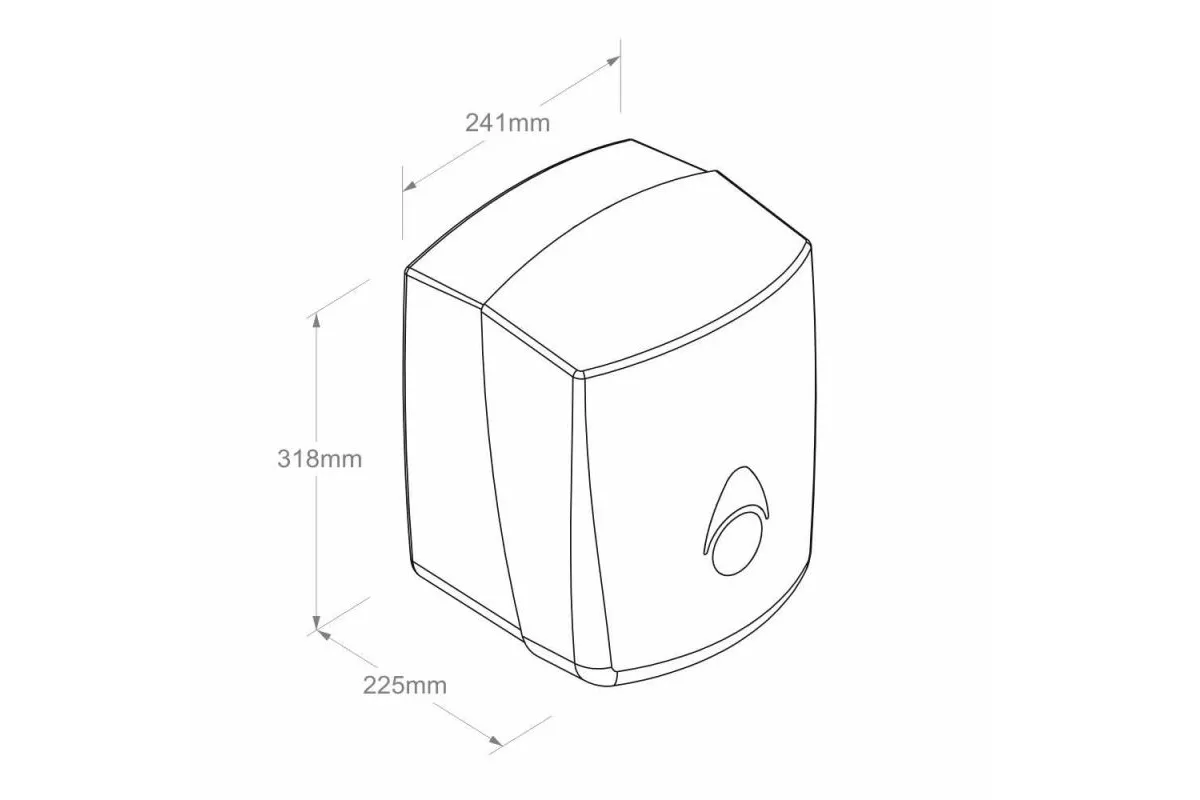 MECHANICZNY PODAJNIK RĘCZNIKÓW PAPIEROWYCH W ROLACH  CCB301 MERIDA COMO AUTOMATIC, BIAŁY
