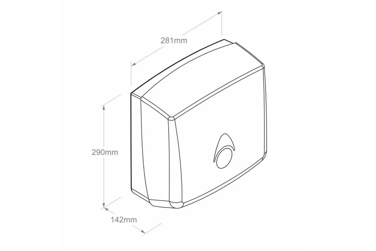 POJEMNIK ACB101 NA POJEDYNCZE RĘCZNIKI PAPIEROWE MERIDA COMO, BIAŁY
