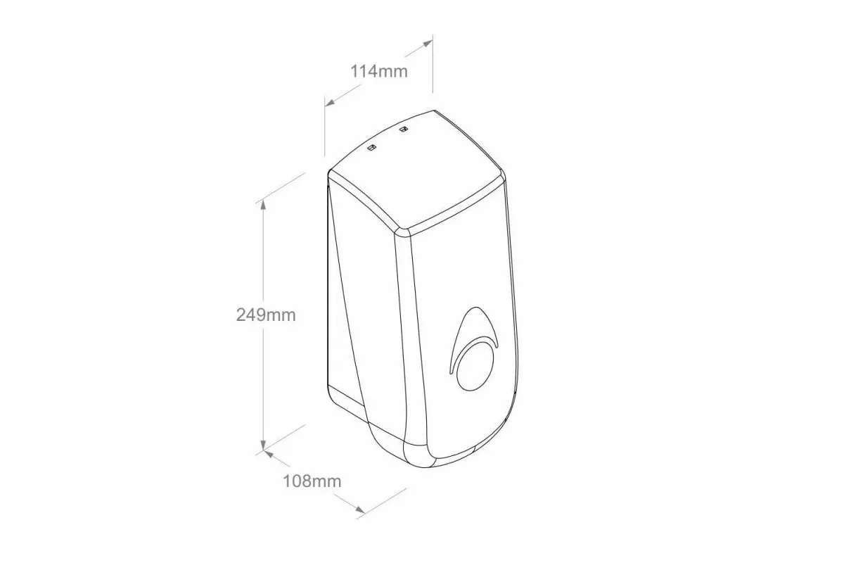 DOZOWNIK DCB101 MYDŁA W PŁYNIE MERIDA COMO O POJ. 800 ML, BIAŁY