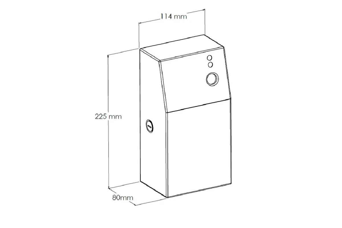OBUDOWA DO ELEKTRONICZNYCH ODŚWIEŻACZY POWIETRZA STAL MATOWA, GSM018