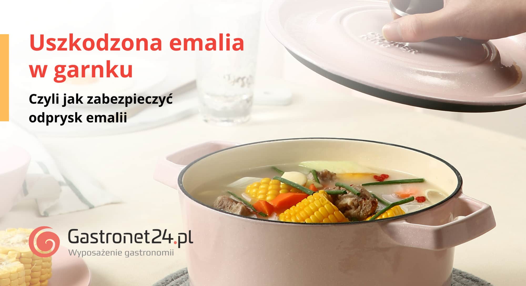 uszkodzona emalia w garnku