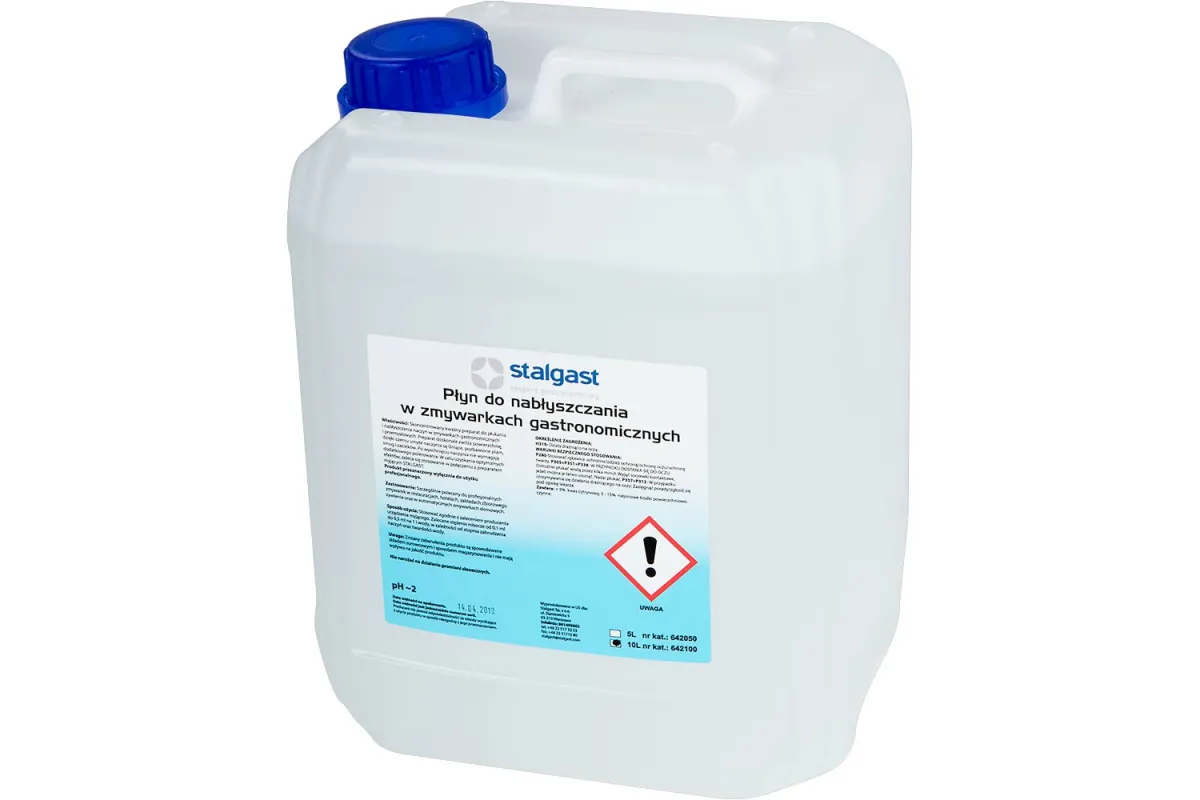 Płyn do nabłyszczania naczyń i szkła 10L, do zmywarek gastronomicznych, Stalgast 642100